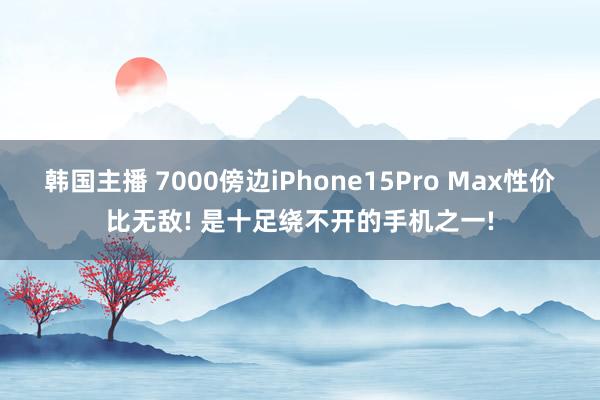 韩国主播 7000傍边iPhone15Pro Max性价比无敌! 是十足绕不开的手机之一!