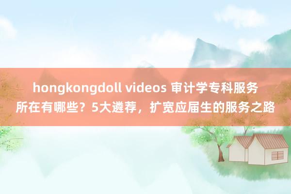 hongkongdoll videos 审计学专科服务所在有哪些？5大遴荐，扩宽应届生的服务之路