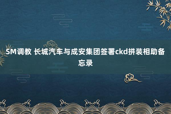 SM调教 长城汽车与成安集团签署ckd拼装相助备忘录