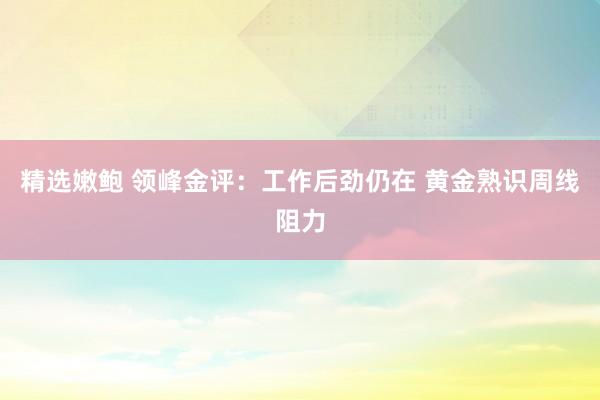 精选嫩鲍 领峰金评：工作后劲仍在 黄金熟识周线阻力