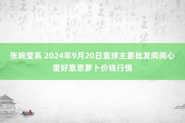 张婉莹系 2024年9月20日寰球主要批发阛阓心里好意思萝卜价钱行情