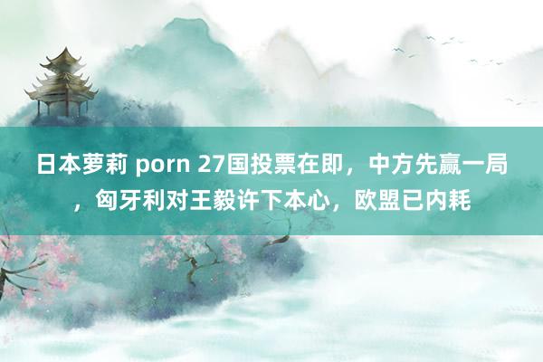 日本萝莉 porn 27国投票在即，中方先赢一局，匈牙利对王毅许下本心，欧盟已内耗