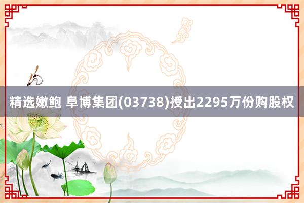 精选嫩鲍 阜博集团(03738)授出2295万份购股权