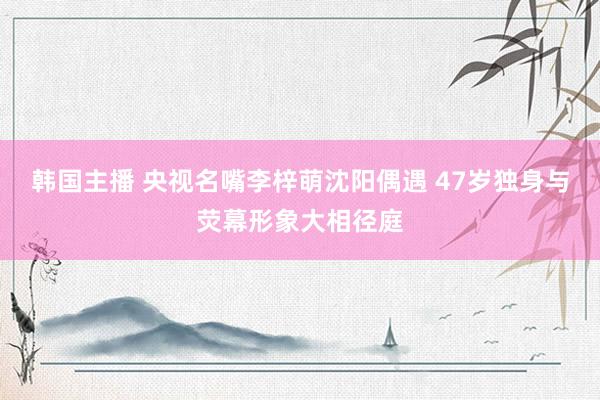 韩国主播 央视名嘴李梓萌沈阳偶遇 47岁独身与荧幕形象大相径庭