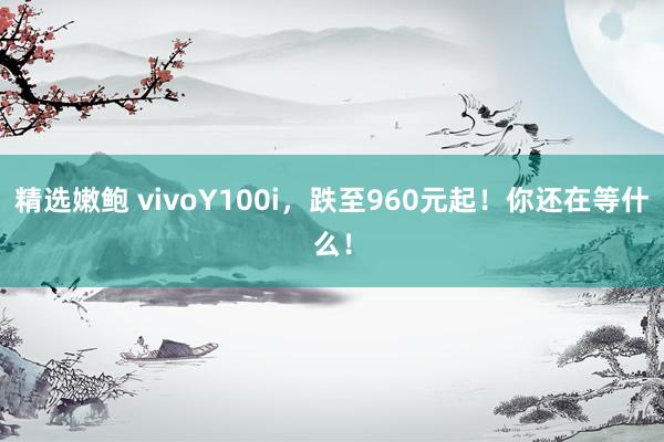 精选嫩鲍 vivoY100i，跌至960元起！你还在等什么！