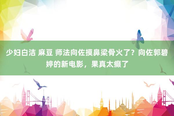 少妇白洁 麻豆 师法向佐摸鼻梁骨火了？向佐郭碧婷的新电影，果真太癫了