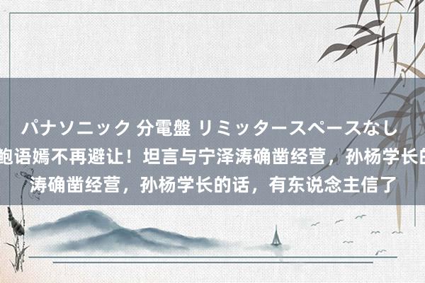 パナソニック 分電盤 リミッタースペースなし 露出・半埋込両用形 鲍语嫣不再避让！坦言与宁泽涛确凿经营，孙杨学长的话，有东说念主信了