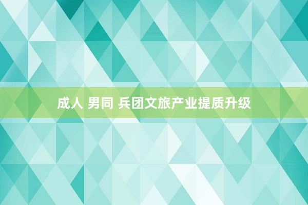 成人 男同 兵团文旅产业提质升级