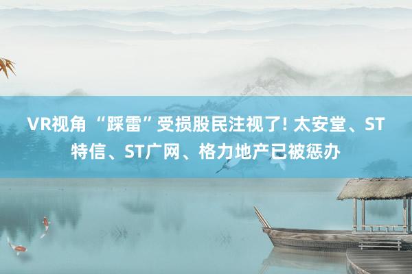 VR视角 “踩雷”受损股民注视了! 太安堂、ST特信、ST广网、格力地产已被惩办