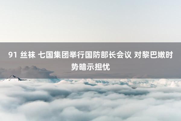 91 丝袜 七国集团举行国防部长会议 对黎巴嫩时势暗示担忧