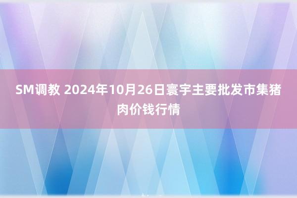 SM调教 2024年10月26日寰宇主要批发市集猪肉价钱行情