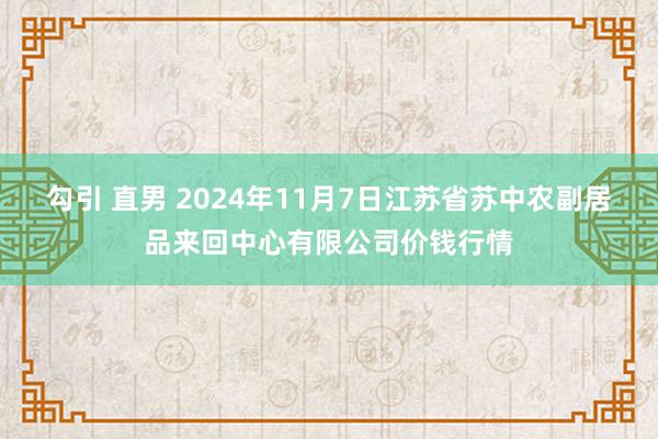 勾引 直男 2024年11月7日江苏省苏中农副居品来回中心有限公司价钱行情