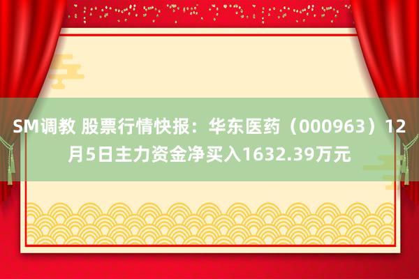 SM调教 股票行情快报：华东医药（000963）12月5日主力资金净买入1632.39万元