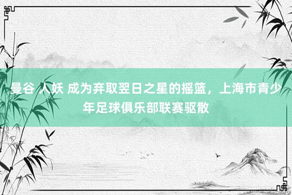 曼谷 人妖 成为弃取翌日之星的摇篮，上海市青少年足球俱乐部联赛驱散