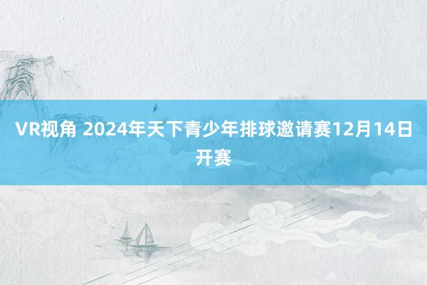 VR视角 2024年天下青少年排球邀请赛12月14日开赛