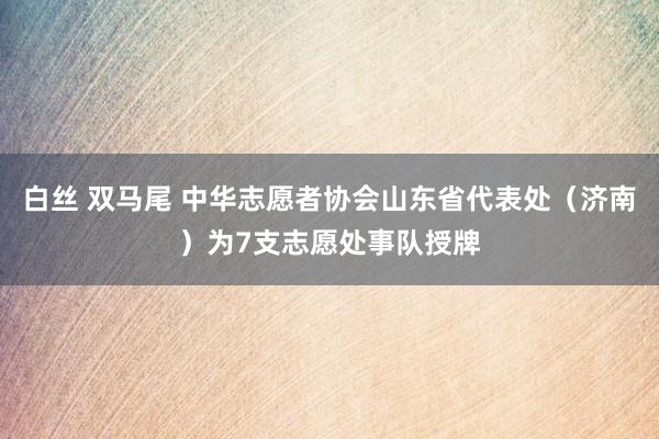 白丝 双马尾 中华志愿者协会山东省代表处（济南）为7支志愿处事队授牌