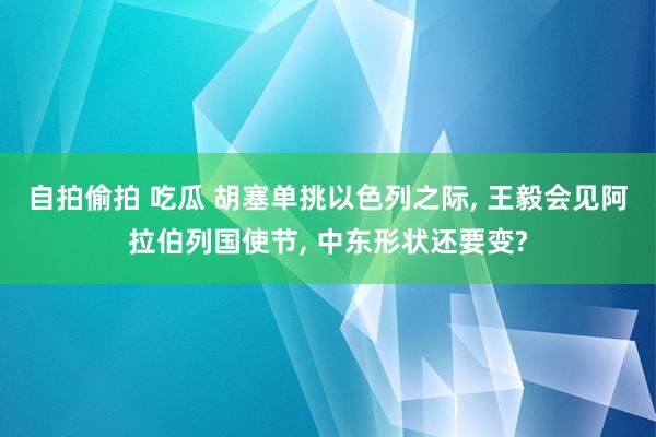 自拍偷拍 吃瓜 胡塞单挑以色列之际, 王毅会见阿拉伯列国使节, 中东形状还要变?