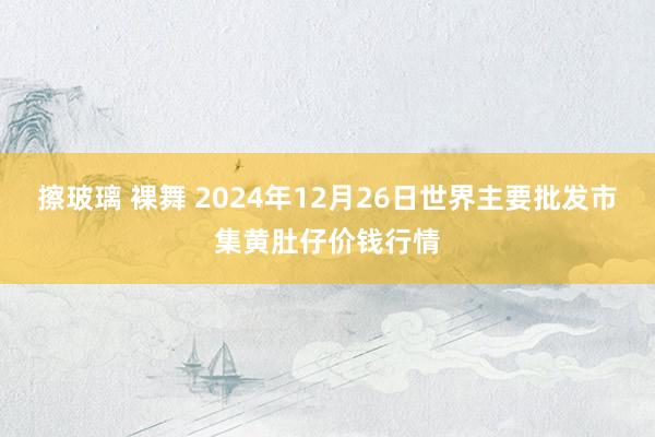 擦玻璃 裸舞 2024年12月26日世界主要批发市集黄肚仔价钱行情