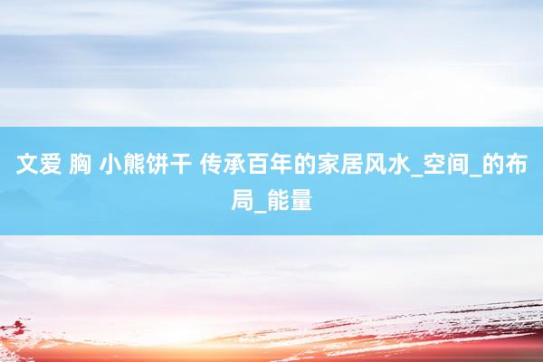 文爱 胸 小熊饼干 传承百年的家居风水_空间_的布局_能量