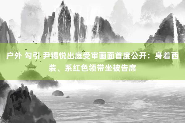 户外 勾引 尹锡悦出庭受审画面首度公开：身着西装、系红色领带坐被告席